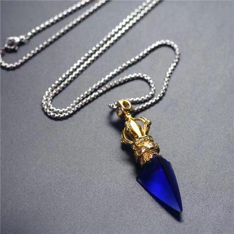 Tibetan Vajra Glaze Protection Amulet Pendant - FengshuiGallary