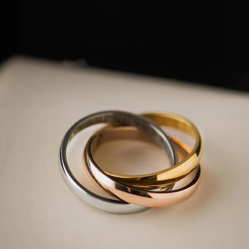 Triple Interlocked Buddhist Six Word Mantra Ring - FengshuiGallary