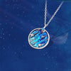 Twinkle Enamel Blue Sky Lucky 925 Silver Pendant Necklace - FengshuiGallary