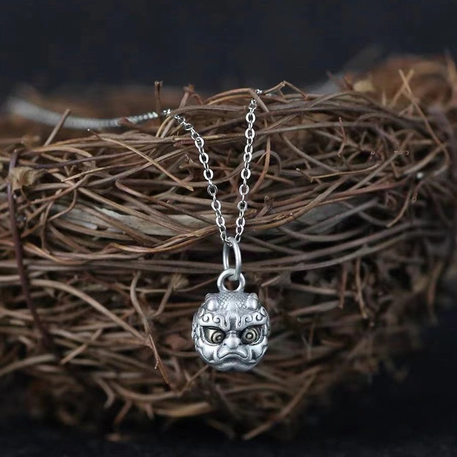 Vintage Pixiu 925 Silver Lucky Pendant Necklace - FengshuiGallary
