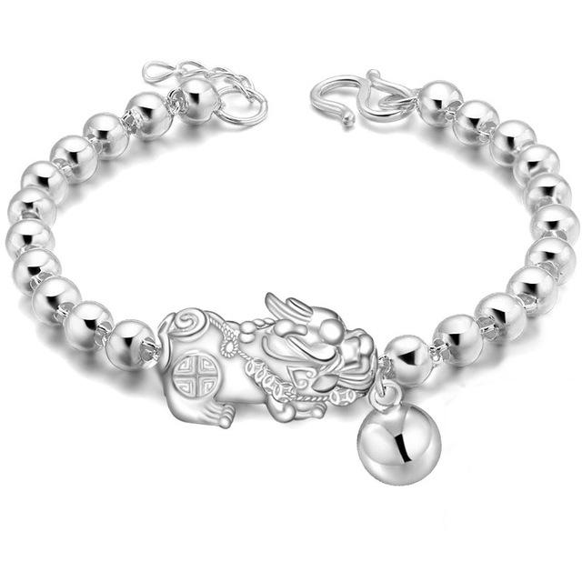 Vintage Silver Pixiu Lucky Bracelet - FengshuiGallary