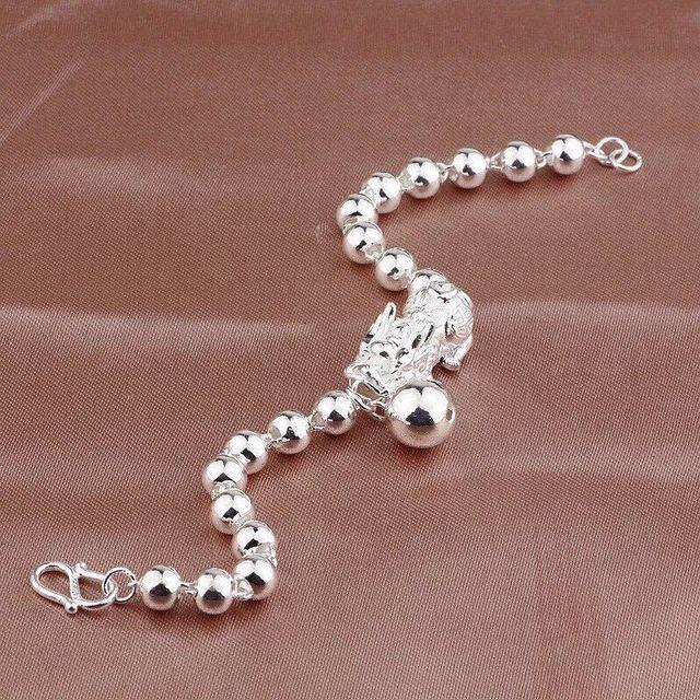 Vintage Silver Pixiu Lucky Bracelet - FengshuiGallary