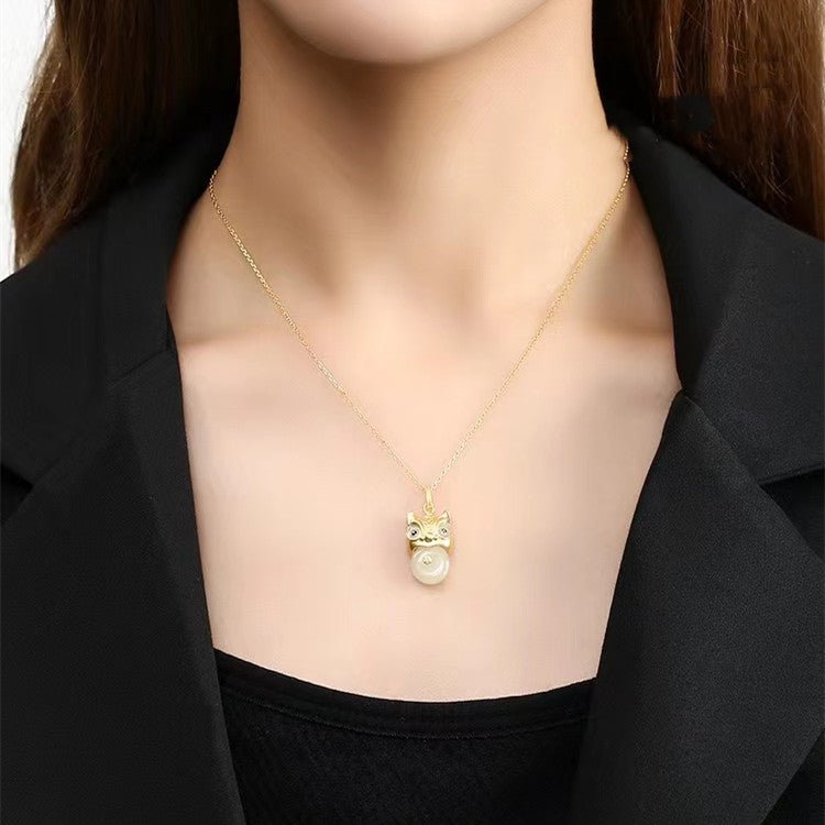 Wealth Bull Jade Necklace-Fengshui Ox Coin - FengshuiGallary