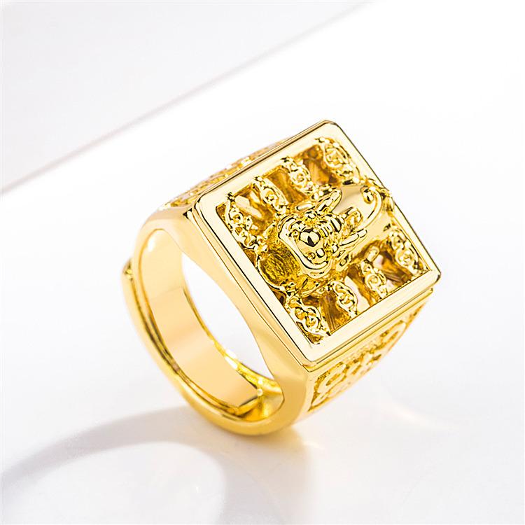 Wealth Gold Pixiu Ring(Adjustable) - FengshuiGallary