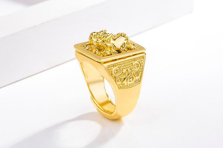 Wealth Gold Pixiu Ring(Adjustable) - FengshuiGallary