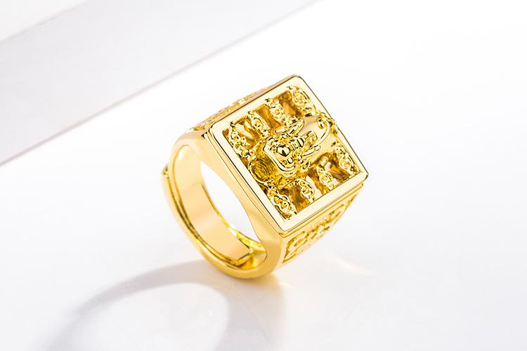 Wealth Gold Pixiu Ring(Adjustable) - FengshuiGallary