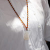 White Chalcedony Guan Yin Buddha Pendant Necklace - FengshuiGallary