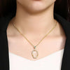 White Crystal Fox Symbol Pendant Necklace - FengshuiGallary