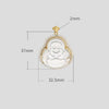 White Crystal Laughing Buddha Lucky Necklace - FengshuiGallary