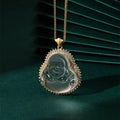 White Crystal Laughing Buddha Lucky Necklace - FengshuiGallary