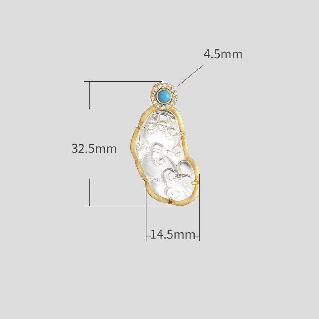 White Crystal Pixiu Pendant - FengshuiGallary