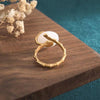 White Jade Bamboo Wealth Ring - FengshuiGallary