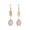White Jade Double Happiness Lucky Earring - FengshuiGallary
