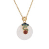 White Jade Feng Shui Clouds Wealth Pendant Necklace - FengshuiGallary