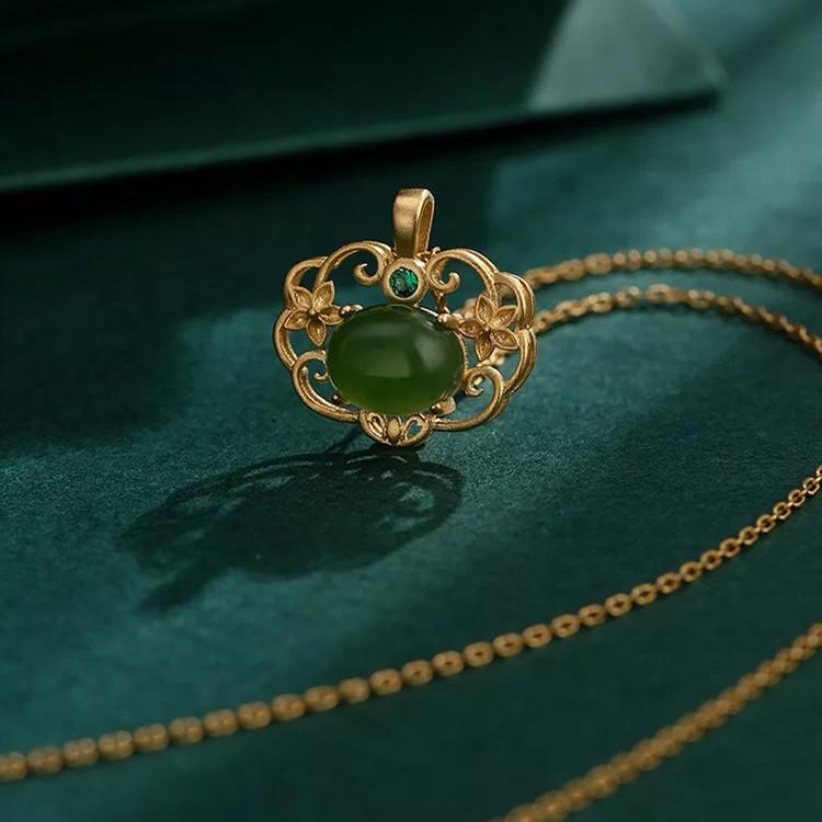 White Jade Fengshui Lucky Necklace - FengshuiGallary