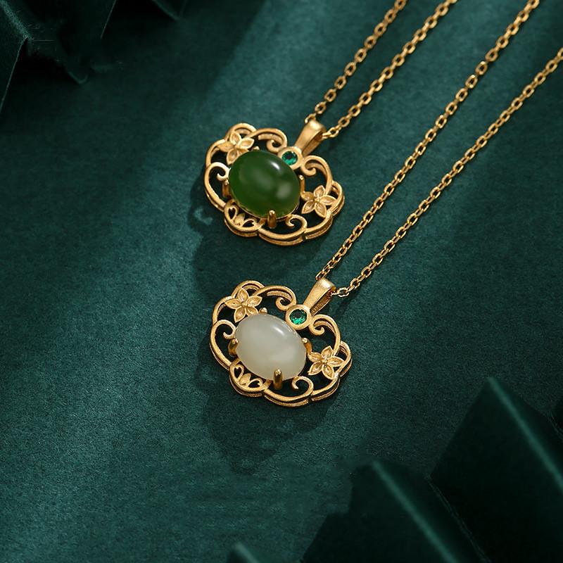 White Jade Fengshui Lucky Necklace - FengshuiGallary