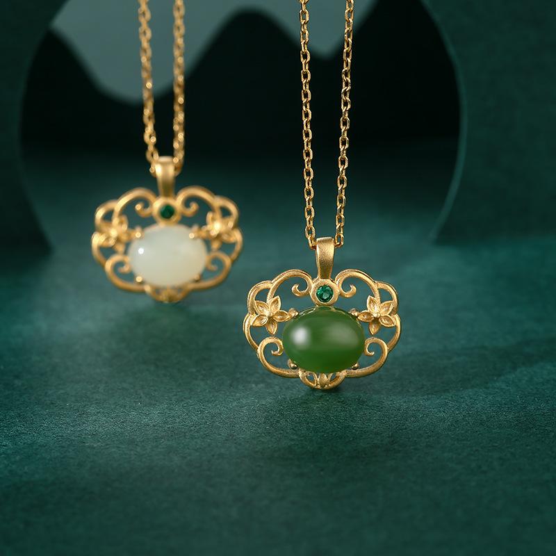 White Jade Fengshui Lucky Necklace - FengshuiGallary