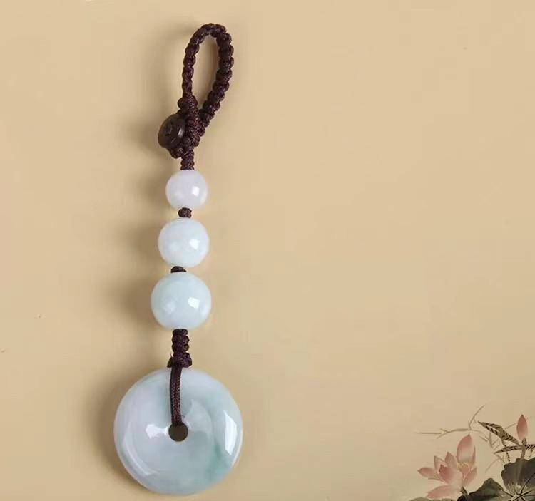 White Jade Keychain - FengshuiGallary
