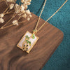White Jade Panda Bamboo Pendant Necklace - FengshuiGallary