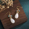 White Jade Pearl Earrings - FengshuiGallary