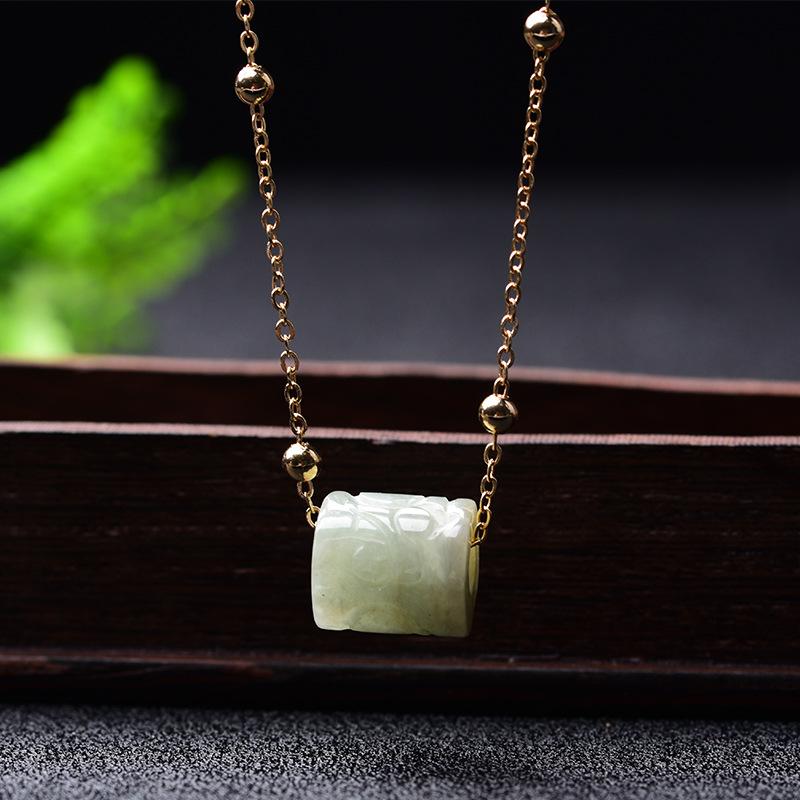 White Jade Pendant Necklace - FengshuiGallary