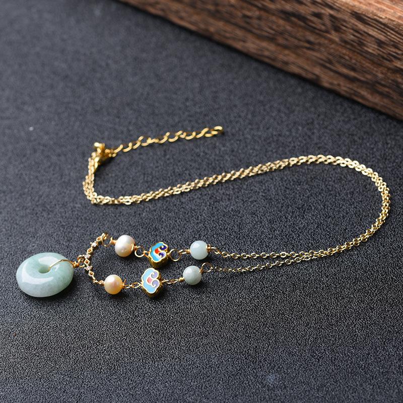 White Jade Pendant Necklace-Auspicious Fengshui Clounds - FengshuiGallary