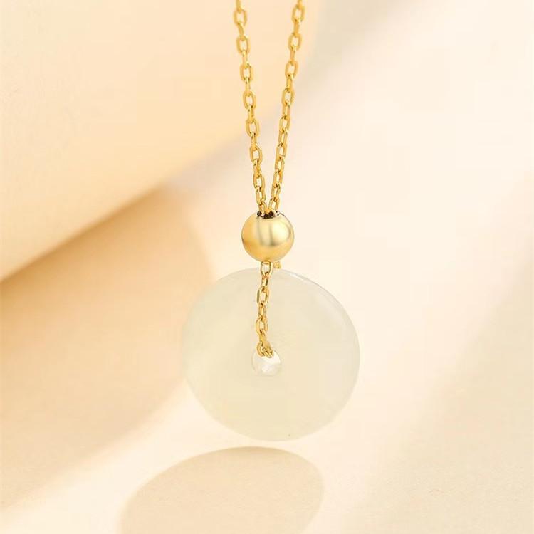 White Jade Stone Fengshui Pendant Necklace - FengshuiGallary