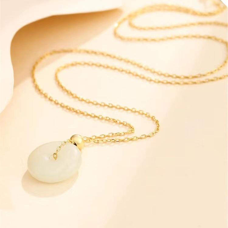 White Jade Stone Fengshui Pendant Necklace - FengshuiGallary