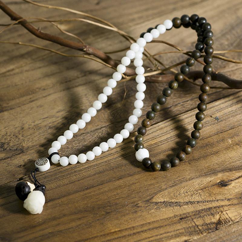 Xingyue Bodhi 108 Beads Green Sandalwood Prayer Bracelet - FengshuiGallary