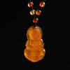 Yellow Chalcedony Guan Yin Buddha Pendant Necklace - FengshuiGallary