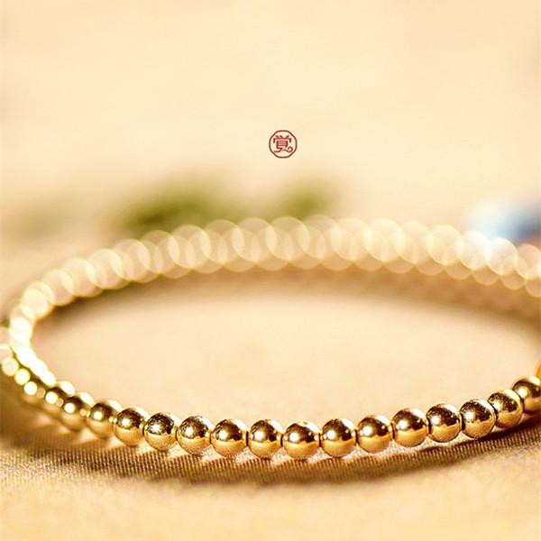 Yellow Jade Pumpkin Golden Beads Abundance Bracelet - FengshuiGallary