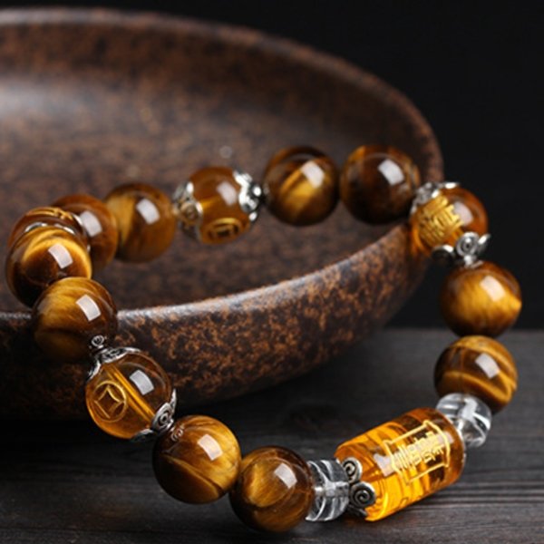 Yellow Tiger Eye God Of Wealth Bracelet - FengshuiGallary