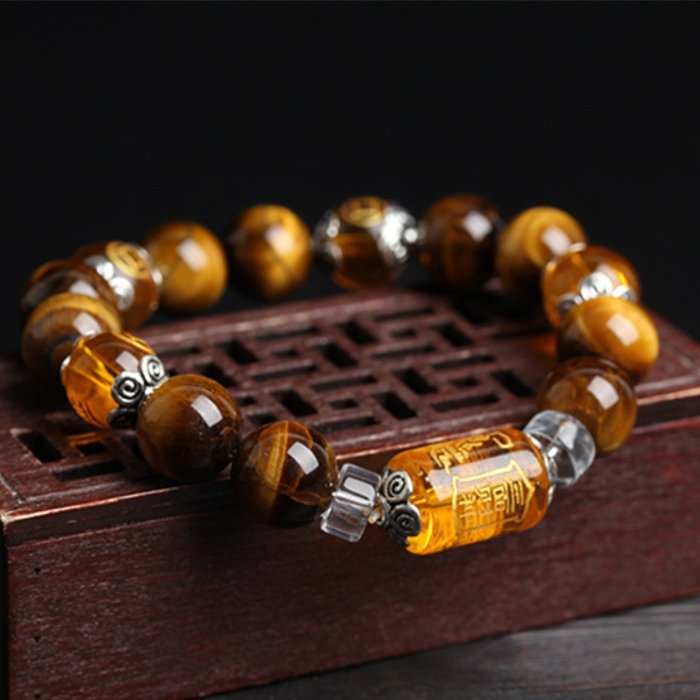 Yellow Tiger Eye God Of Wealth Bracelet - FengshuiGallary